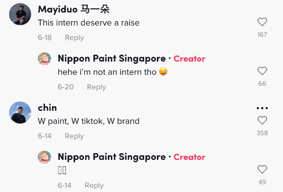 nippon paint tiktok animation comments